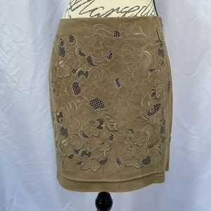 Elie Tahari Suede Skirt